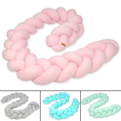 Pleciony ochraniacz do łóżeczka, warkocz, poduszka ok. 3,5 m